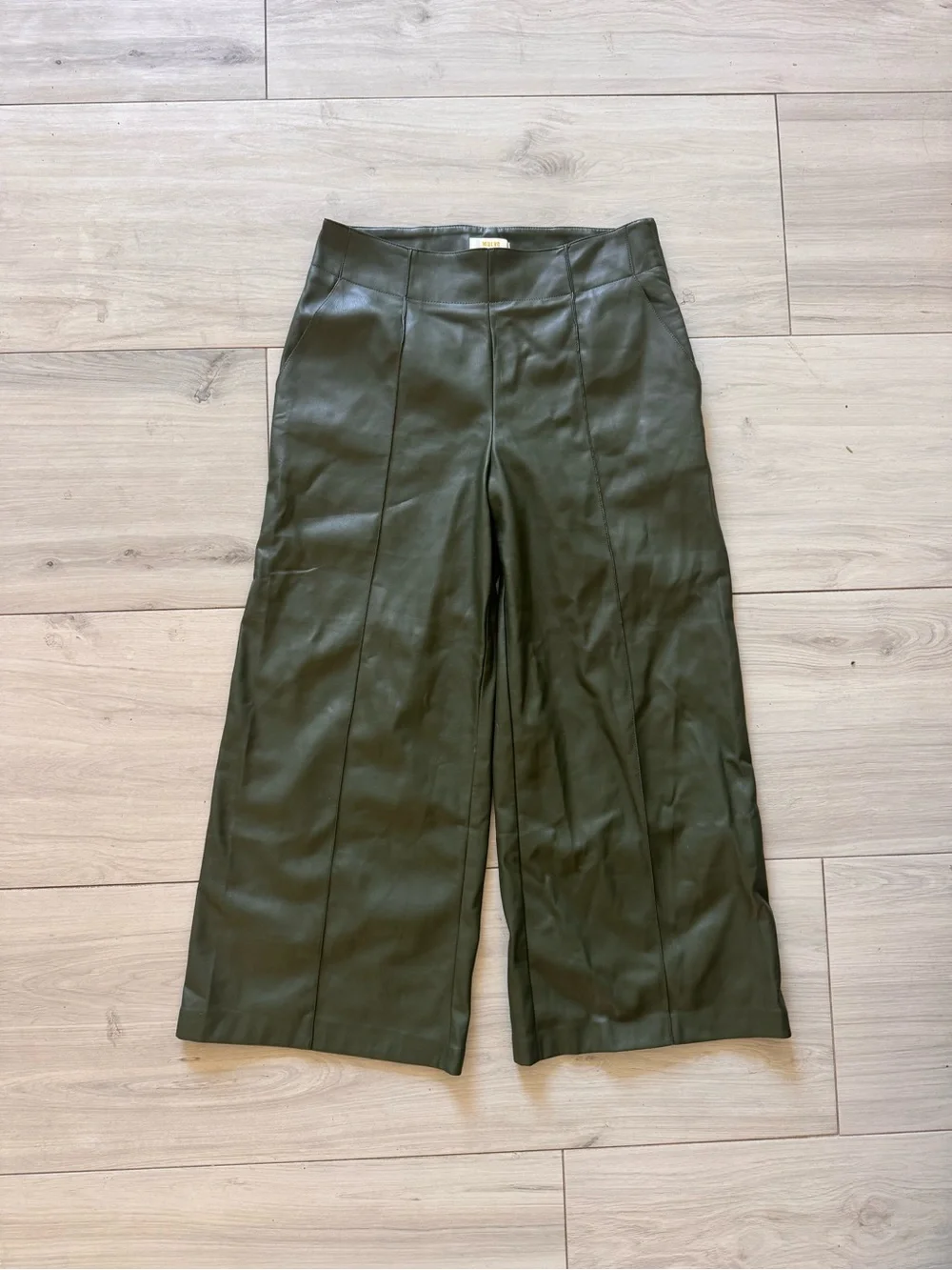 Maeve X Anthropologie Green wide Leg Green Pants - Picture 3 of 5